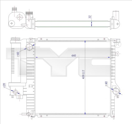 Radiateur TYC 703-0009-R