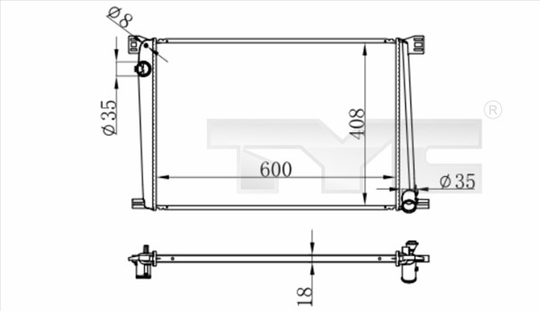 Radiateur TYC 703-0011