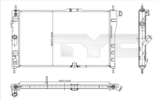 Radiateur TYC 706-0015