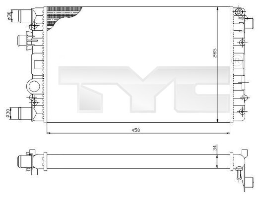 Radiateur TYC 709-0012