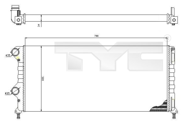 Radiateur TYC 709-0015-R