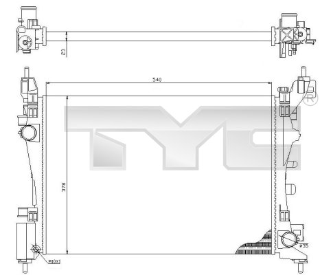 Radiateur TYC 709-0018