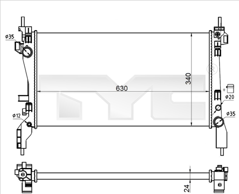 Radiateur TYC 709-0021-R