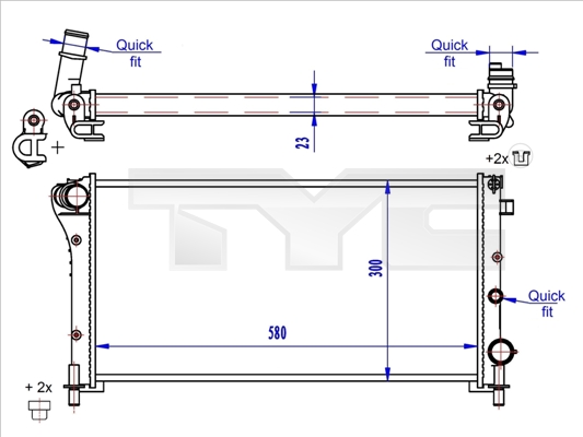 Radiateur TYC 709-0024-R