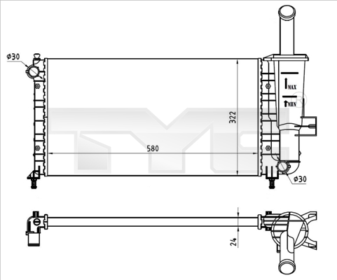 Radiateur TYC 709-0026-R