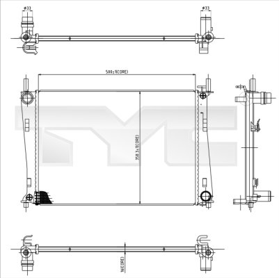 Radiateur TYC 710-0031