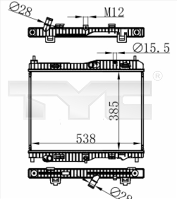 Radiateur TYC 710-0059