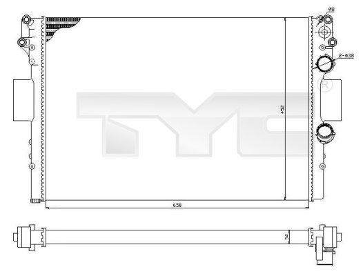 Radiateur TYC 715-0001-R