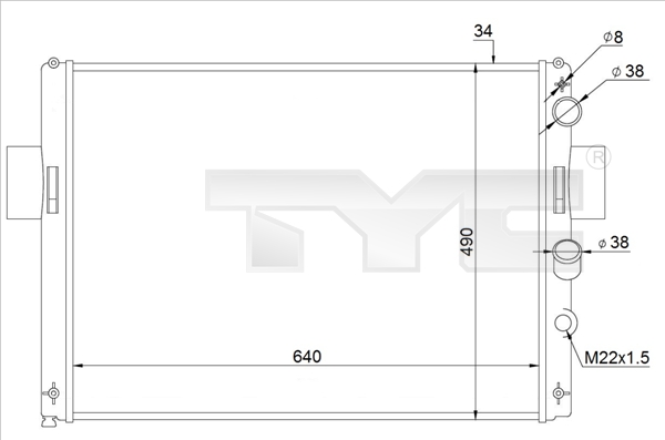 Radiateur TYC 715-0003-R