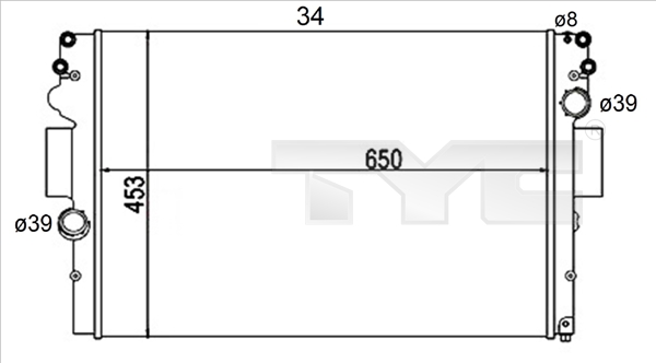 Radiateur TYC 715-0004-R