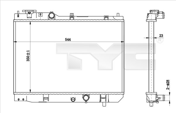 Radiateur TYC 720-0001-R