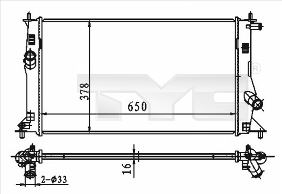 Radiateur TYC 720-0012