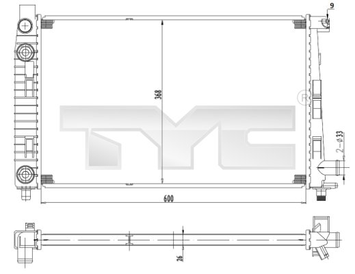 Radiateur TYC 721-0012