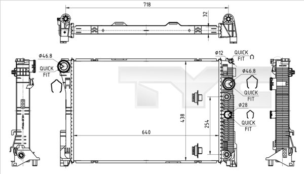Radiateur TYC 721-0018