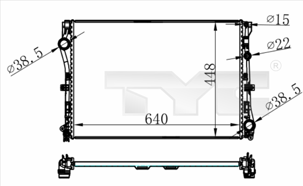 Radiateur TYC 721-0021