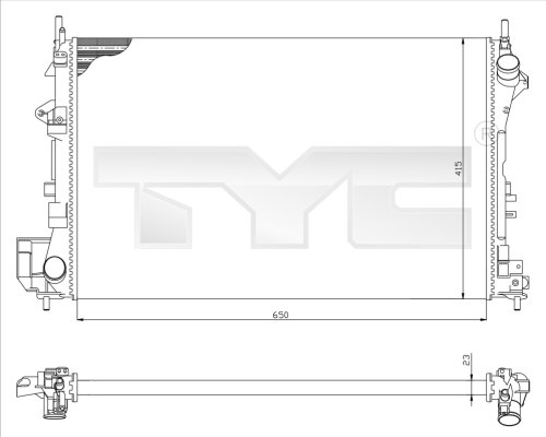 Radiateur TYC 725-0009