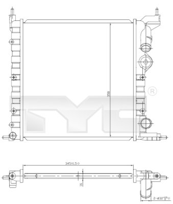 Radiateur TYC 728-0030