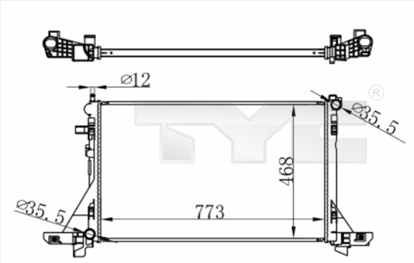 Radiateur TYC 728-0064