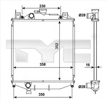 Radiateur TYC 735-0032