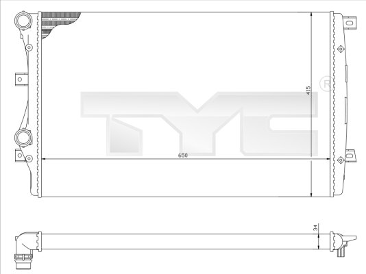 Radiateur TYC 737-0017-R