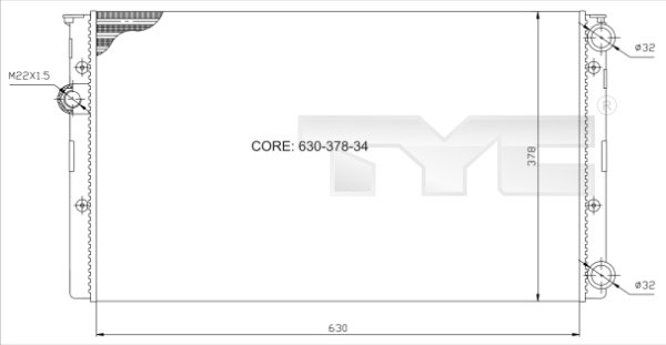 Radiateur TYC 737-0027