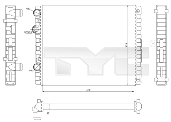 Radiateur TYC 737-0040