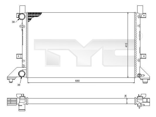 Radiateur TYC 737-0056