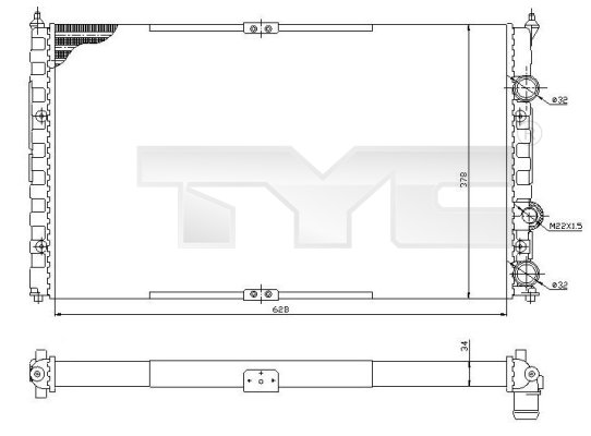 Radiateur TYC 737-0057