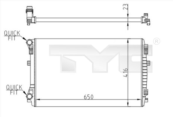 Radiateur TYC 737-0071-R