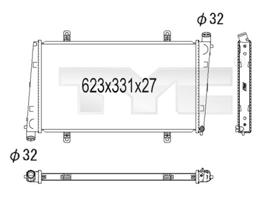 Radiateur TYC 738-1001