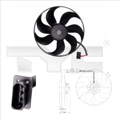 Ventilatorwiel-motorkoeling TYC 802-0009