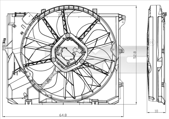 Ventilatorwiel-motorkoeling TYC 803-0012