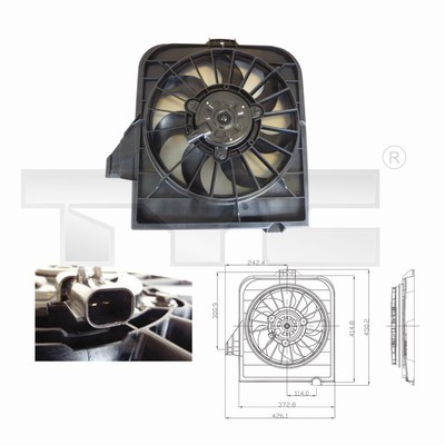 Ventilatorwiel-motorkoeling TYC 804-0003