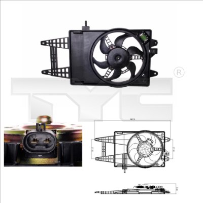 Ventilatorwiel-motorkoeling TYC 809-0006