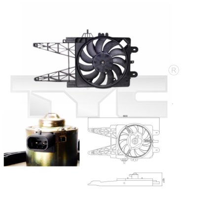 Ventilatorwiel-motorkoeling TYC 809-0008