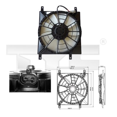 Ventilatorwiel-motorkoeling TYC 809-0015