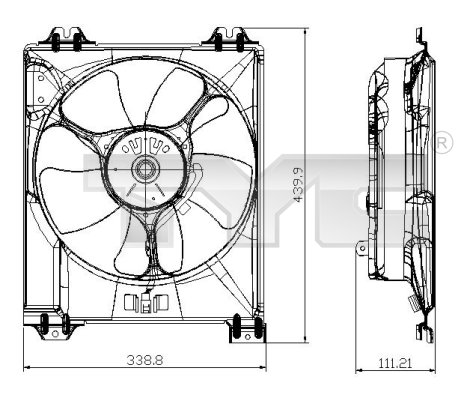 Ventilatorwiel-motorkoeling TYC 809-0016