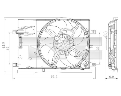 Ventilatorwiel-motorkoeling TYC 809-0018