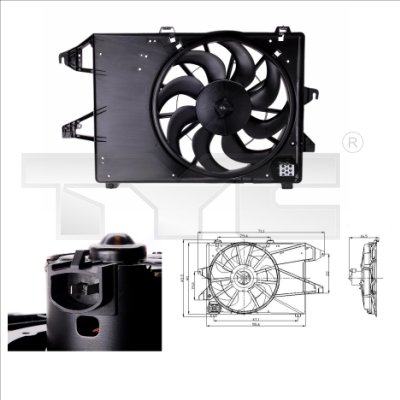 Ventilatorwiel-motorkoeling TYC 810-0006