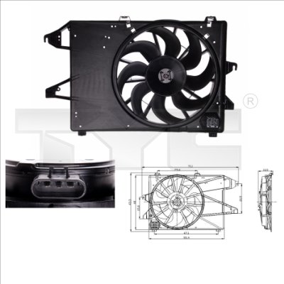 Ventilatorwiel-motorkoeling TYC 810-0008