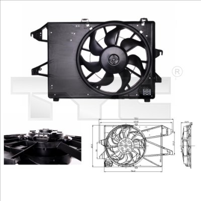 Ventilatorwiel-motorkoeling TYC 810-0009