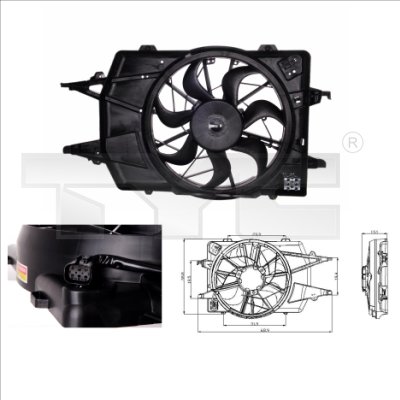 Ventilatorwiel-motorkoeling TYC 810-0018