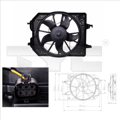 Ventilatorwiel-motorkoeling TYC 810-0020