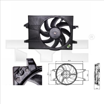 Ventilatorwiel-motorkoeling TYC 810-0025