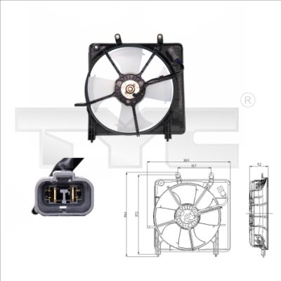 Ventilatorwiel-motorkoeling TYC 812-0001