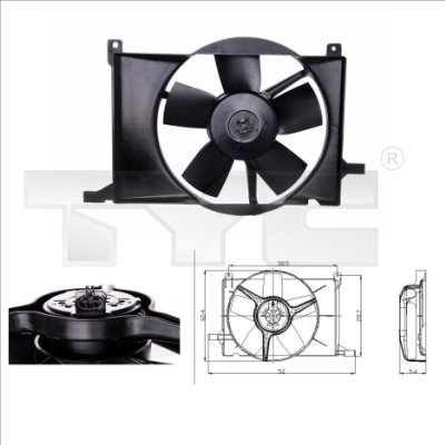 Ventilatorwiel-motorkoeling TYC 825-0002