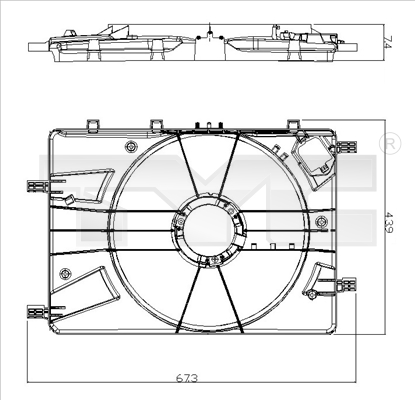 Ventilator houder TYC 825-0016-1