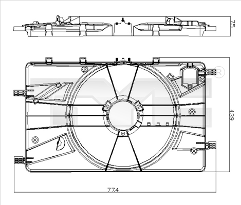 Ventilator houder TYC 825-0018-1