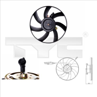 Ventilatorwiel-motorkoeling TYC 831-0003