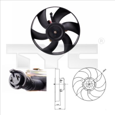 Ventilatorwiel-motorkoeling TYC 831-0004